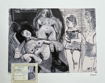 Pablo Picasso Die Frauen unter sich, die Madam , Portrait, Arches Papier (Limitierte Auflage), nach