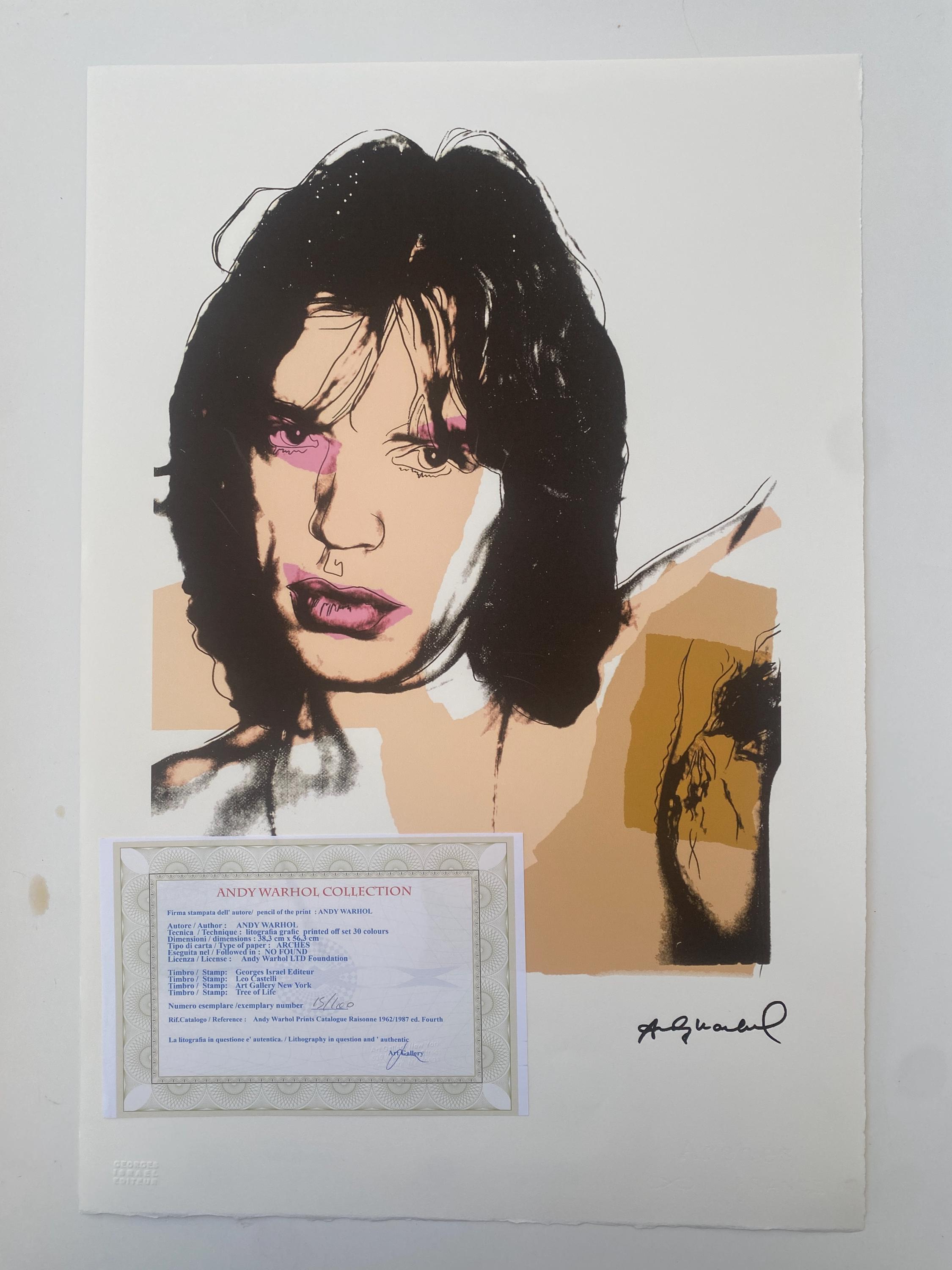 S*8様 新品同様アンディ ウォーホール　 ポスター 「ミックジャガー」デッドス Andy Warhol（アンディ・ウォーホル）Mick Jagger ミック・ジャガーの