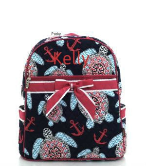 SALE Personalized Kids Toddler Backpacks in Turtle Anchor SALE | Etsy