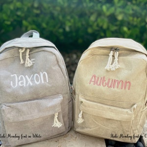 School Backpack, Kids Backpack, Personalized Backpack, Corduroy Backpack N