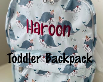 Toddler Backpack -Personalized Mini Backpack with Name- Preschool Bag