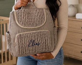 Personalized Diaper Bag Backpack - Custom Name Baby Bag | Stylish & Functional Baby Essentials Organizer