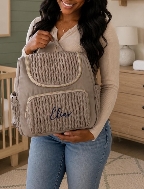 Personalized Diaper Bag Backpack - Custom Name Baby Bag | Stylish & Functional Baby Essentials Organizer