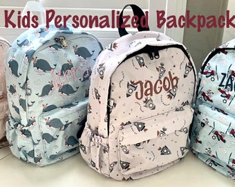 Personalized Toddler Backpack, Embroidered Kids Backpack, Preschool Backpack, Custom Name Backpack, Daycare Bag, School Bag for Boys Girls