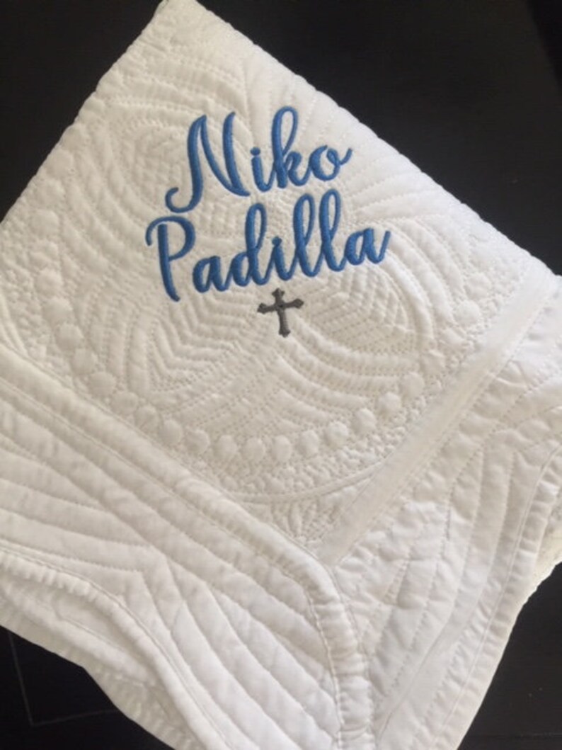 Personalized Baptism Quilt Baptism Gift for Boy new Baby Etsy