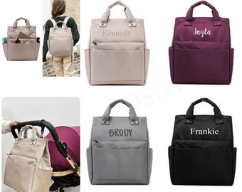 Baby Diaper Bag, Stroller bag, Diaper backpack, Baby shower gift, Gift for New Mom, New Baby gift. Trendy Diaper Bag