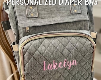 Diaper Bag, Personalized Diaper Bag, Monogrammed Diaper Bag, Monogram, Baby Shower Gift, Mommy Bag