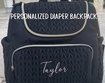 Personalized Diaper Bag - Custom Name Baby Bag - Personalized Baby Travel Bag