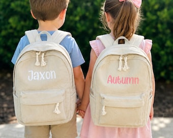 Personalized Toddler Backpack Custom Preschool Book School bag For kids Minimalist Daycare Bag With Baby Name|Boys & Girls Birthday Gift