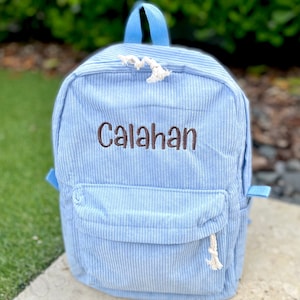 School Backpack, Kids Backpack, Personalized Backpack, Corduroy Backpack N image 4