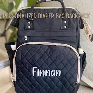 Bolsa de pañales, bolso para bebé, mochila, personalizada, con nombre, monograma, regalo para baby shower