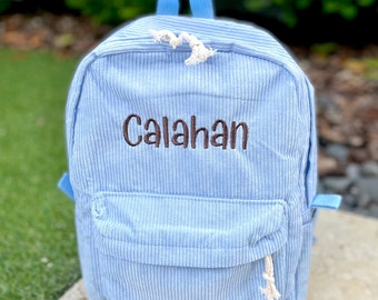 Kids Backpack, Personalized Backpack, Corduroy Backpack, School Backpack