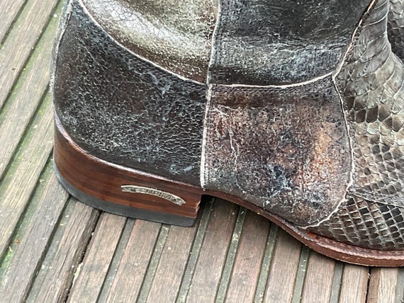 Sendra ankle boots made of genuine python leather… - image 5