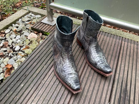 Sendra ankle boots made of genuine python leather… - image 1