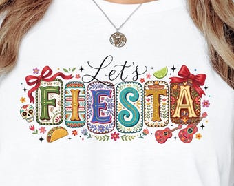 Let's Fiesta Mama Coquette Bow PNG, Cinco de Mayo Sublimation Design