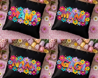 Mama PNG Bundle: Nana Mimi Gigi Mini Floral Colorful Brushstroke Mothers Day, Digital Download