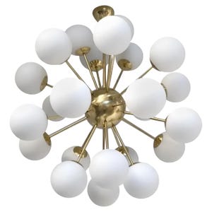 Josef Hoffmann Wiener Werkstätte Sputnik Lámpara de araña / Moderna reedición de bolas de cristal de Murano / Lámpara colgante estilo Art Déco Bauhaus