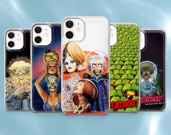 Mars attacks Phone Case Alien Movie Cover for iPhone 17Pro, 17e, 16Pro, 15, 14, 13, 12, Samsung S26, S25, S24, A56, A16, Pixel 10A, 9A, 8A