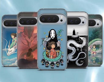 Spirited Away Phone Case Kawaii Anime Cover for Google Pixel 10, 10Pro, 9, 9A, 9Pro, 8, 7, Samsung A56, S26, S25, A16, iPhone 17Pro, 17