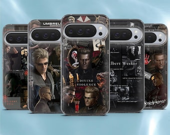 Resident Evil Phone Case Albert Wesker Cover for Google Pixel 10, 10Pro, 9, 9A, 9Pro, 8, 7, Samsung A56, S26, S25, A16, iPhone 17Pro, 17
