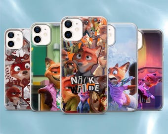 Nick Wilde Phone Case Zootopia Cover for iPhone 17Pro, 17e, 16Pro, 15, 14, 13, 12, Samsung S26, S25, S24, A56, A16, Pixel 10A, 9A
