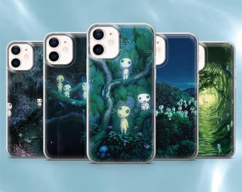 Kodama Phone Case Princess Mononoke Cover for iPhone 17Pro, 17e, 16Pro, 15, 14, 13, 12, Samsung S26, S25, S24, A56, A16, Pixel 10A, 9A