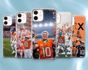 Bo Nix Phone Case Quarterback Cover for iPhone 17Pro, 17e, 16Pro, 15, 14, 13, 12, Samsung S26, S25, S24, A56, A16, Pixel 10A, 9A