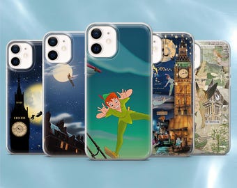 Peter pan Phone Case Vintage Cartoon Cover for iPhone 17Pro, 17e, 16Pro, 15, 14, 13, 12, Samsung S26, S25, S24, A56, A16, Pixel 10A, 9A