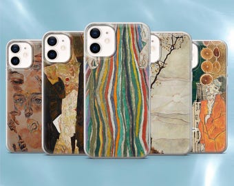 Egon Schiele Phone Case Expressionist Cover for iPhone 17Pro, 17e, 16Pro, 15, 14, 13, 12, Samsung S26, S25, S24, A56, A16, Pixel 10A, 9A