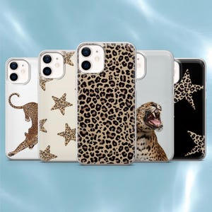 Leopard Print Phone Case Cheetah Cover for iPhone 17Pro, 17e, 16Pro, 15, 14, 13, 12, Samsung S26, S25, S24, A56, A16, Pixel 10A, 9A