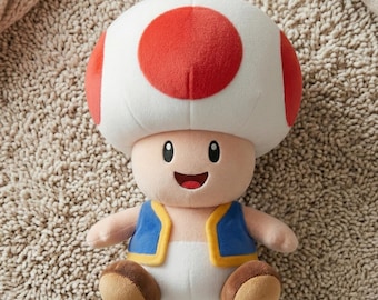 Peluche de Toad de Super Mario, peluche de la película Super Mario Galaxy, peluche de Toadette de Mario Bros, regalo para gamers para niños, Nueva película de Mario