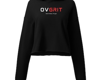 Raw Saum Crop Hoodie : Baumwollmischung Fleece
