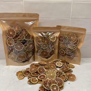 Handmade Dried Lime Slices: Natural Citrus Garnish for Cocktails & Decor