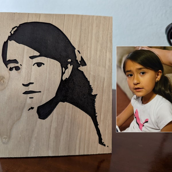 Wood Carved Portrait Etsy