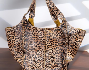 Leopardenmuster Handtasche, Umhängetasche mit großer Kapazität, Stilvolle Einkaufstasche aus PU-Leder, Weihnachtsgeschenk Wahl für Frauen