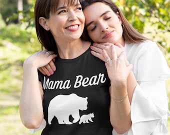 Mama Bear silhouette T-Shirt | Mom bear graphic tee