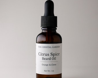 Citrus Spice Beard Oil – Orange Spice Scent – Plant Based Grooming – Beard Care – Gift for Him