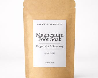 Magnesium Foot Soak – Peppermint Rosemary – Cooling Foot Soak