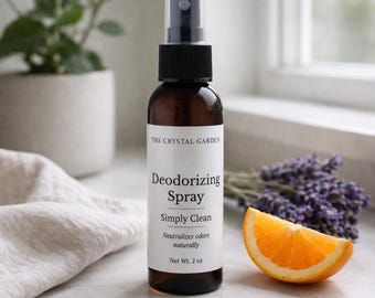 Simply Clean Deodorizing Spray | Natural Odor Eliminator, Lavender Orange Tea Tree Spray, Trash Can Spray, Bathroom Spray, Shoe Deodorizer
