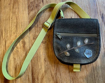 Haiku Mini Crossbody Bag Brown Pebble Vegan Leather Detachable Strap Clutch