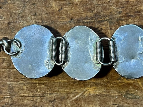Vintage Tribal Bracelet Silver and Semi-Precious … - image 6