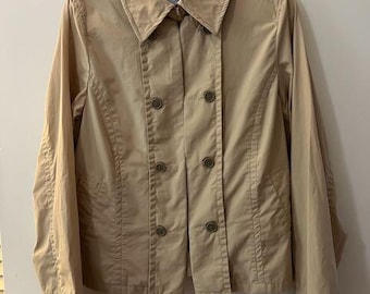Ryan Roberts Tan Blazer Cotton Jacket Double Breasted L Anthropologie