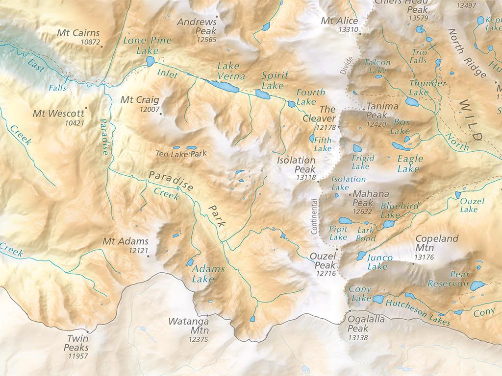 Rocky Mountain National Park - Elevation Map - Etsy