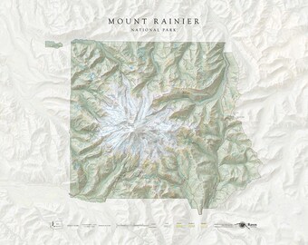 Parque Nacional del Monte Rainier - Mapa del paisaje