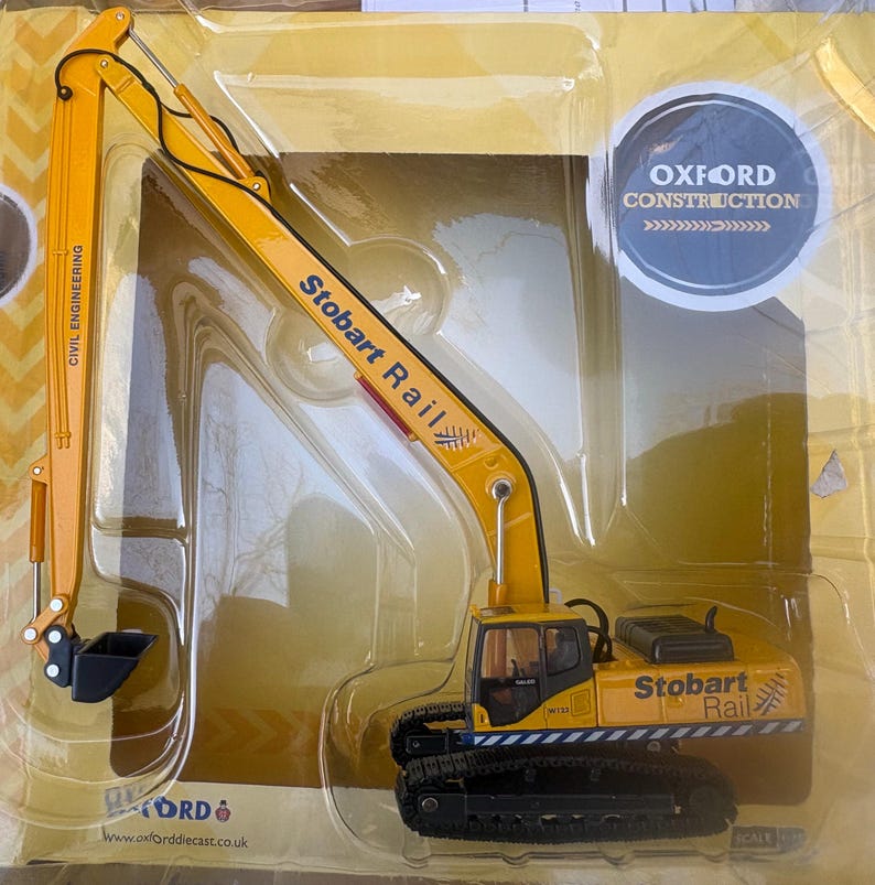 Komatsu PC340 Hydrauliong Reach Excavator Stobart Rail Toy Replica image 1