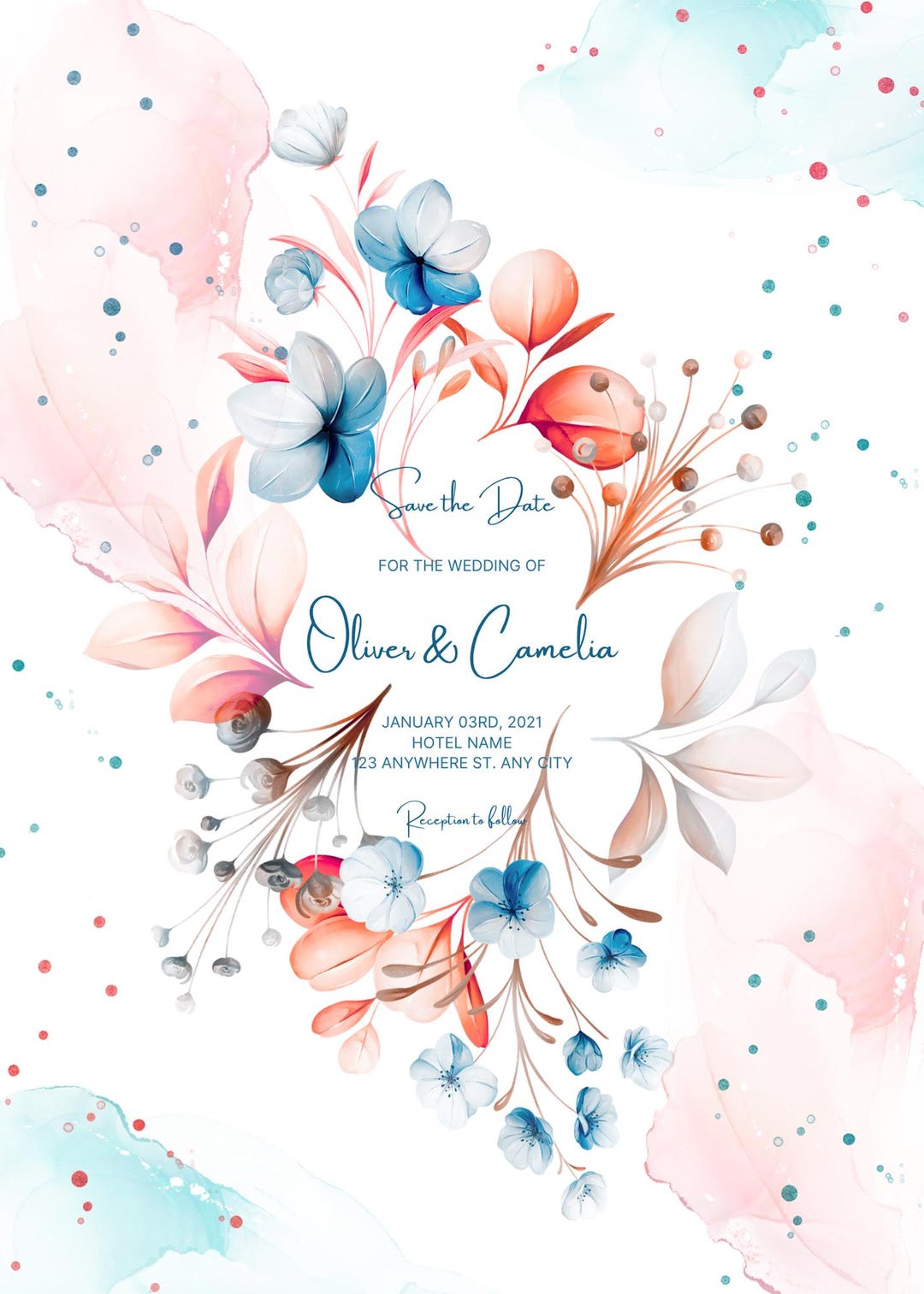 Wedding Invitation Template Etsy