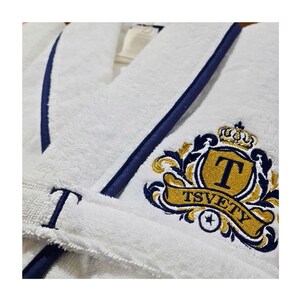 Personalized Gift for Him, Custom Monogram Mens Robe, Embroidered Turkish Cotton Bathrobe, Groom Gift