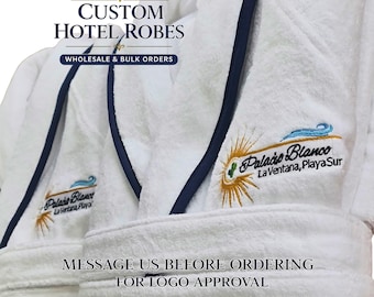 Custom Embroidered Turkish Cotton Bathrobes, Luxury Hotel Spa Wholesale Robes