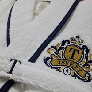 Personalized Gift for Him, Custom Monogram Mens Robe, Embroidered Turkish Cotton Bathrobe, Groom Gift