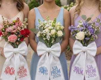 Lazo bordado para ramo de graduación 2026, banda para graduación HOCO, banda de encaje a cuadros para graduación, cinta personalizada para regreso a casa, banda para ramo de regreso a casa